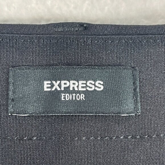 Express Womens 8R Editor Black Dress Pants Straight Leg Trousers Career Work - Picture 3 of 9